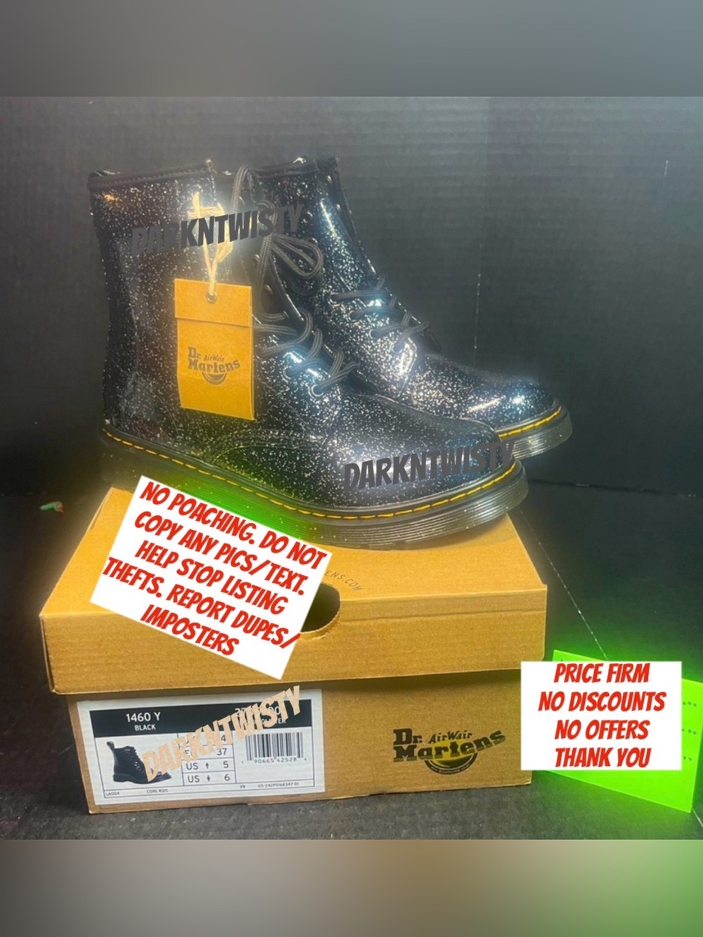 BNIB Dr.Martens 1460 UK 4 US 6 Cosmic Glitter PRICE FIRM NO DISCOUNTS